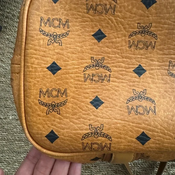 MCM Cognac Visetos Monogram Tote with Gold Hardware - Picture 11 of 13